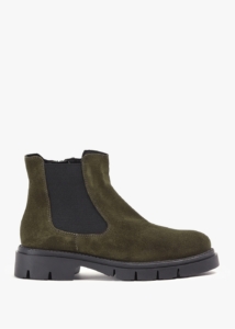 DANIEL Leah Khaki Suede Chelsea Boots
