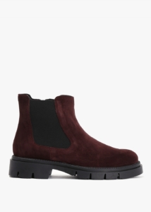 DANIEL Leah Burgundy Suede Chelsea Boots