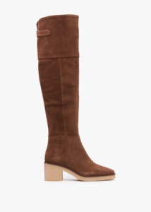DANIEL Lette Taupe Suede Over The Knee Boots