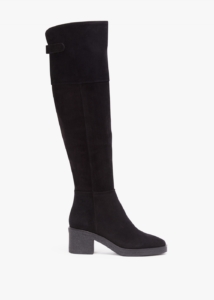 DANIEL Lette Black Suede Over The Knee Boots