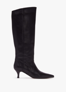 DANIEL Lucy Black Leather Knee Boots