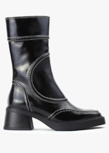 MIISTA Womens Malene Contrast Stitch Boots In Black