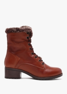 MODA IN PELLE Alpinne Tan Leather Tall Ankle Boots
