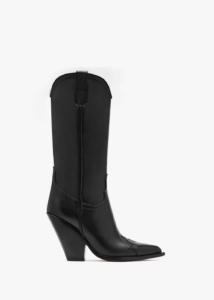 SONORA Santa Fe Furgo Black Leather Western Calf Boots
