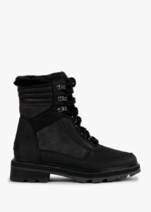 SOREL Lennox Lace Cosy STKD Jet Black Waterproof Boots