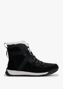 SOREL Whitney II Fluffy Black Suede Shearling Boots