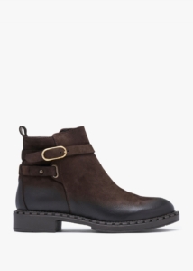DANIEL Venus Brown Leather Ankle Boots