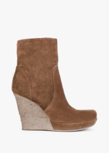 DANIEL Wisest Tan Suede Wedge Ankle Boots