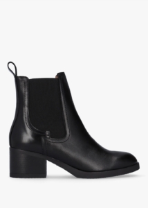 WONDERS Yani Black Leather Chelsea Boots
