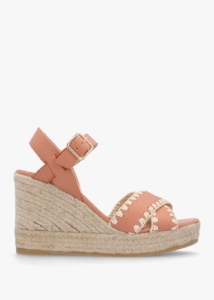 Gaimo Alf Nude Leather Wedge Espadrille Sandals Colour: Ndl, 