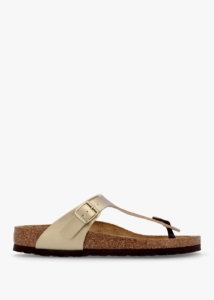 BIRKENSTOCK Gizeh Narrow Fit Gold Birko-Flor Sandals Colour: Gde, 