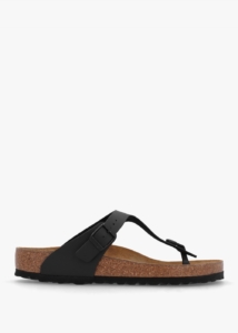 BIRKENSTOCK Gizeh Birko-Flor Black Sandals Colour: Black Leather, 