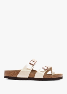 BIRKENSTOCK Mayari Graceful Pearl White Birko-Flor Thong Sandals Colou