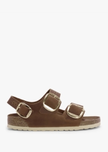 BIRKENSTOCK Milano Big Buckle Cognac Natural Oiled Leather Sandals Siz