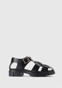 SHOE THE BEAR Alva Fisherman Black Leather Sandals 