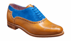 Gwen - Cedar Calf / Sky Blue Suede, 9.5