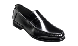 Barker Newington - Black Hi-Shine Moccasin