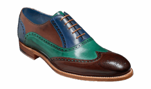 Barker Valiant Multi - Ebony / Green / Blue Hand Painted