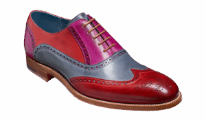 Barker Valiant Multi - Red / Grey / Purple Hand Painted