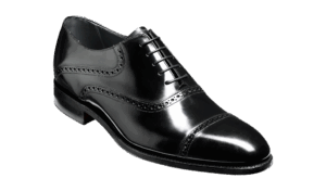 Barker Wilton - Black Hi-Shine Oxfords