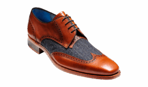 Barker Jackson - Cedar Calf / Blue Tweed Derbys