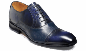 Barker Ramsgate - Navy Hi Shine Navy Deer Oxfords