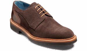 Barker Harlem - Bitter Choc Suede / Walnut Calf Derbys