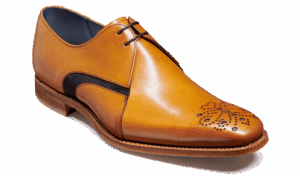 Barker Sullivan - Cedar Hand Painted / Navy Suede Derbys