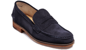Barker Caruso - Navy Suede Loafers