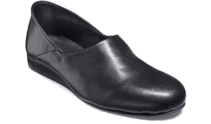Barker Elm - Black Leather Slippers