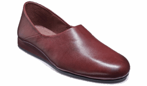 Barker Elm - Burgundy Leather Slippers