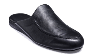 Barker Birch - Black Leather Slippers