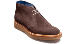 Barker Ted - Dark Brown Suede Derbys Boots
