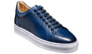 Barker Sam - Navy Hand Painted Trainers