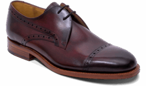 Barker Wye - Hand Brushed Burgundy Brogues
