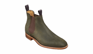 Barker Mansfield - Green Waxy Suede Boots