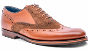 Barker Abingdon - Chestnut Calf/Polo Suede Brogues