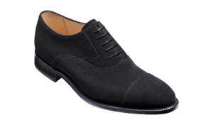 Barker Argyll - Black Suede Oxfords
