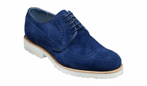 Barker Hawk - Navy Suede Derbys Brogues