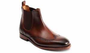 Barker Mersey - Brown Hand Patina Brogues Boots