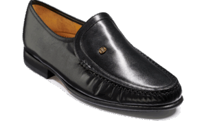 Barker Valencia - Black Kid Moccasin