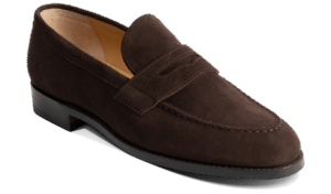 Barker Braunton - Dark Brown Suede Loafers