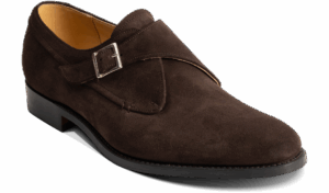 Barker Brayton - Dark Brown Suede Monks