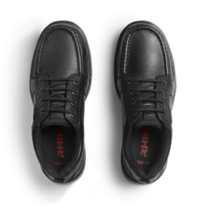 Start-Rite Cadet, Black leather boys lace-up school shoes
