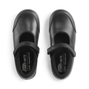 Start-Rite Grade, Black leather Simply by Start-Rite girls rip-tape Dual-Fit school shoes