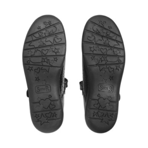 Start-Rite Hope, Black patent girls rip-tape T-bar school shoes
