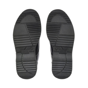 Start-Rite Impulsive, Black leather girls lace-up closed Angry Angels school shoes