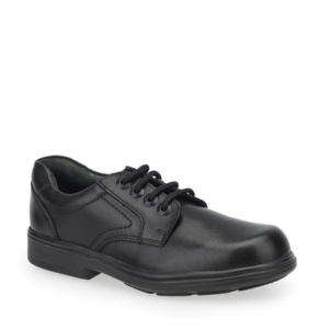 Start-Rite Isaac, Vegan black synthetic boys lace-up school shoes