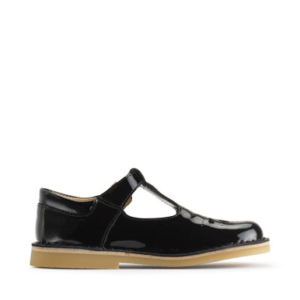 Start-Rite Lottie, Black patent girls classic buckle shoes