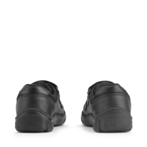 Start-Rite Origin, Black leather boys rip-tape school shoes